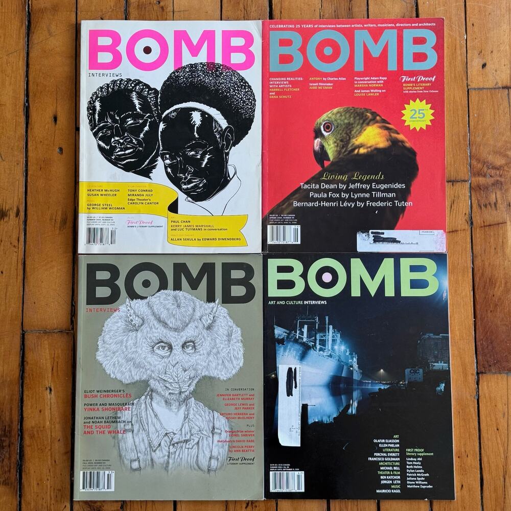 BOMB Magazine Arts & Culture Lot of 4
